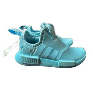NWT Adidas Originals 11K NMD 360 C Turquoise Blue Kids Slip-on Sneakers